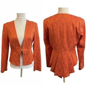 Venus Evening‎ Tangerine Brocade Blazer Jacket 10
